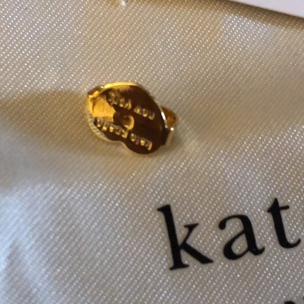 Kate Spade Showtime Huggie Hoop Earrings With Red Crystal & Purple Bead NWT - Picture 7 of 14